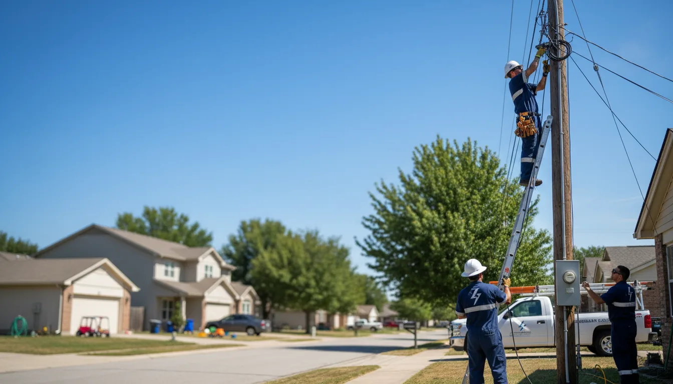 Residential electrician providing installation services in Grand Prairie, TX